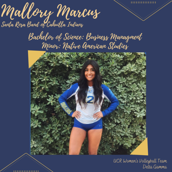 Business management major Mallory Marcus wear a UCR Women's Volleyball Team uniform