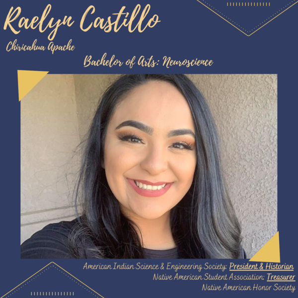 Raelyn Castillo notes her officer position in various Native American organizations at UCR