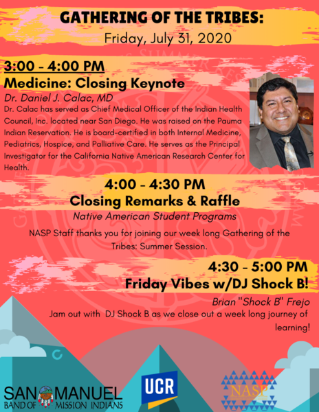 Description of two Gathering of the Tribes events: Medicine: Closing Keynote