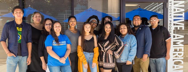 UCR and NASP staff and volunteers pose outside of UCR's Costo Hall