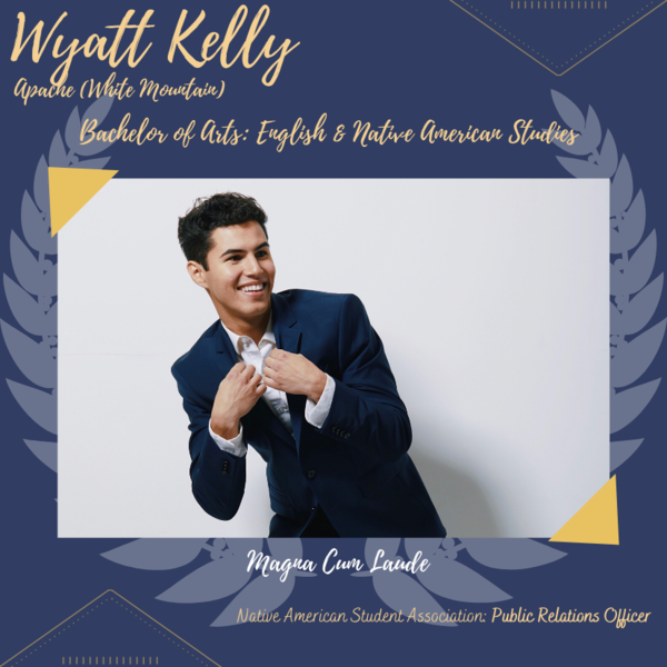 UCR graduate Wyatt Kelly served as Public Relations Officer for the Native American Student Association at UCR