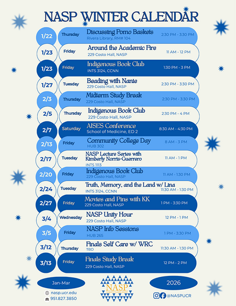 2026 NASP Winter Calendar